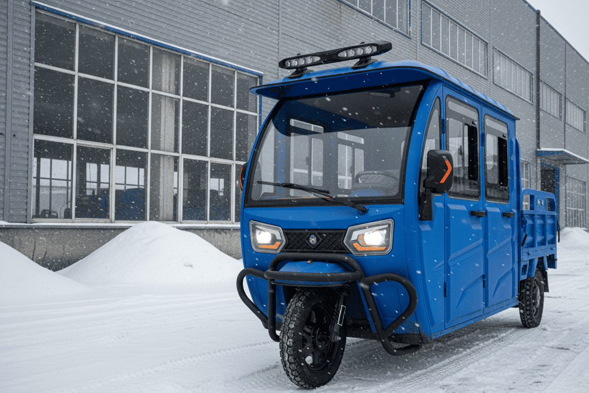 Грузовой трицикл с кабиной: защита и комфорт в любую погоду
